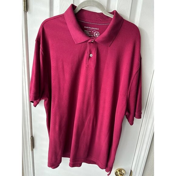 Saddlebred Maroon Burgundy Polo Shirt Mens Size XXL - Picture 1 of 3